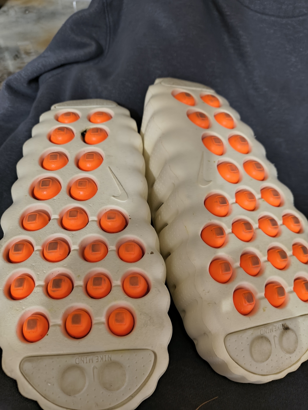 Nike Mind Cream Foam Slide Mules with Pink & Orange Insole - Picture 5 of 5